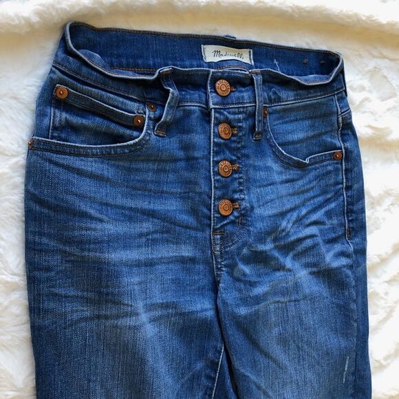 Madewell Distressed Cali Demi-Boot Denim Cropped Jeans - Women’s 24 - Picture 7 of 10
